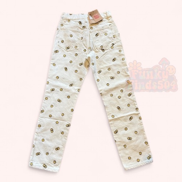 Reformation Mixed Emotions Smiley High Rise Straight Leg Cotton Jeans Sz 24 NWT - Picture 5 of 13